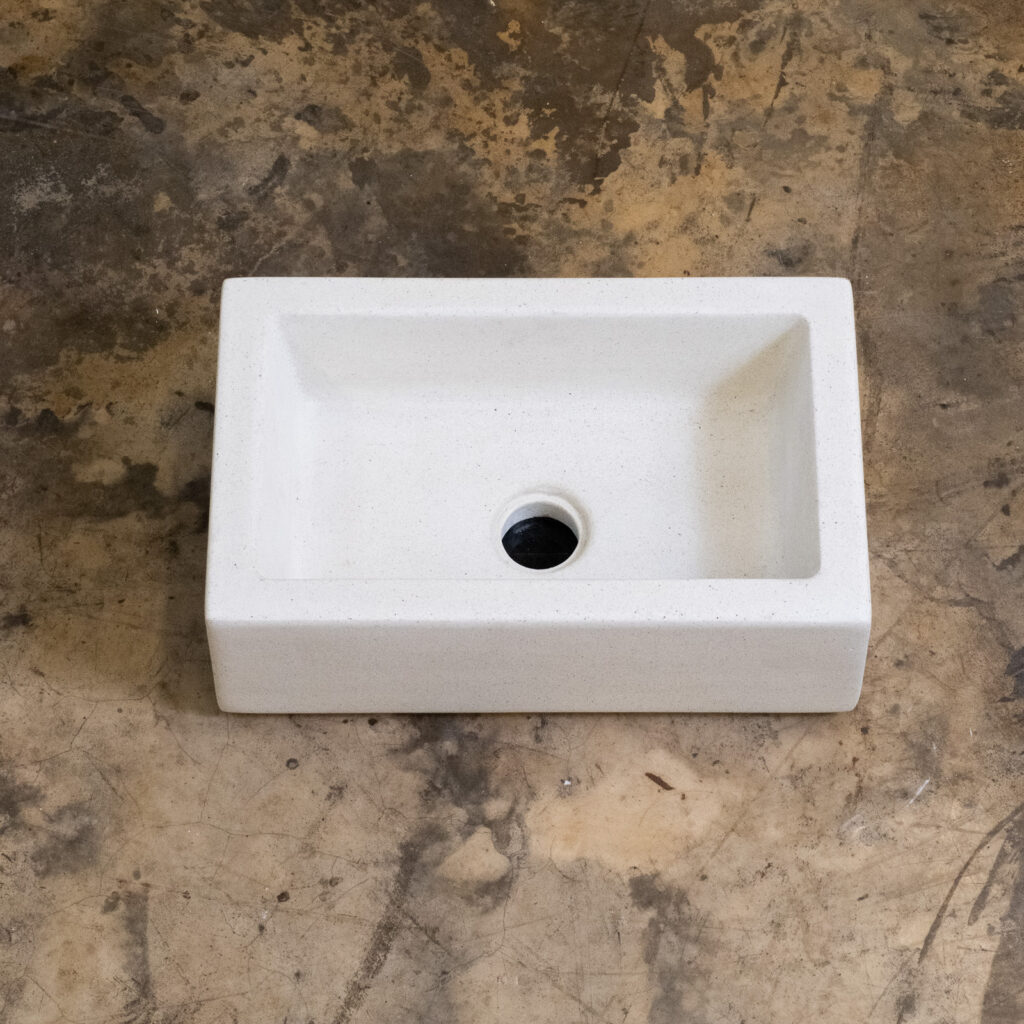Top view of Stonecast's Bonsai Basin in Sandstone White